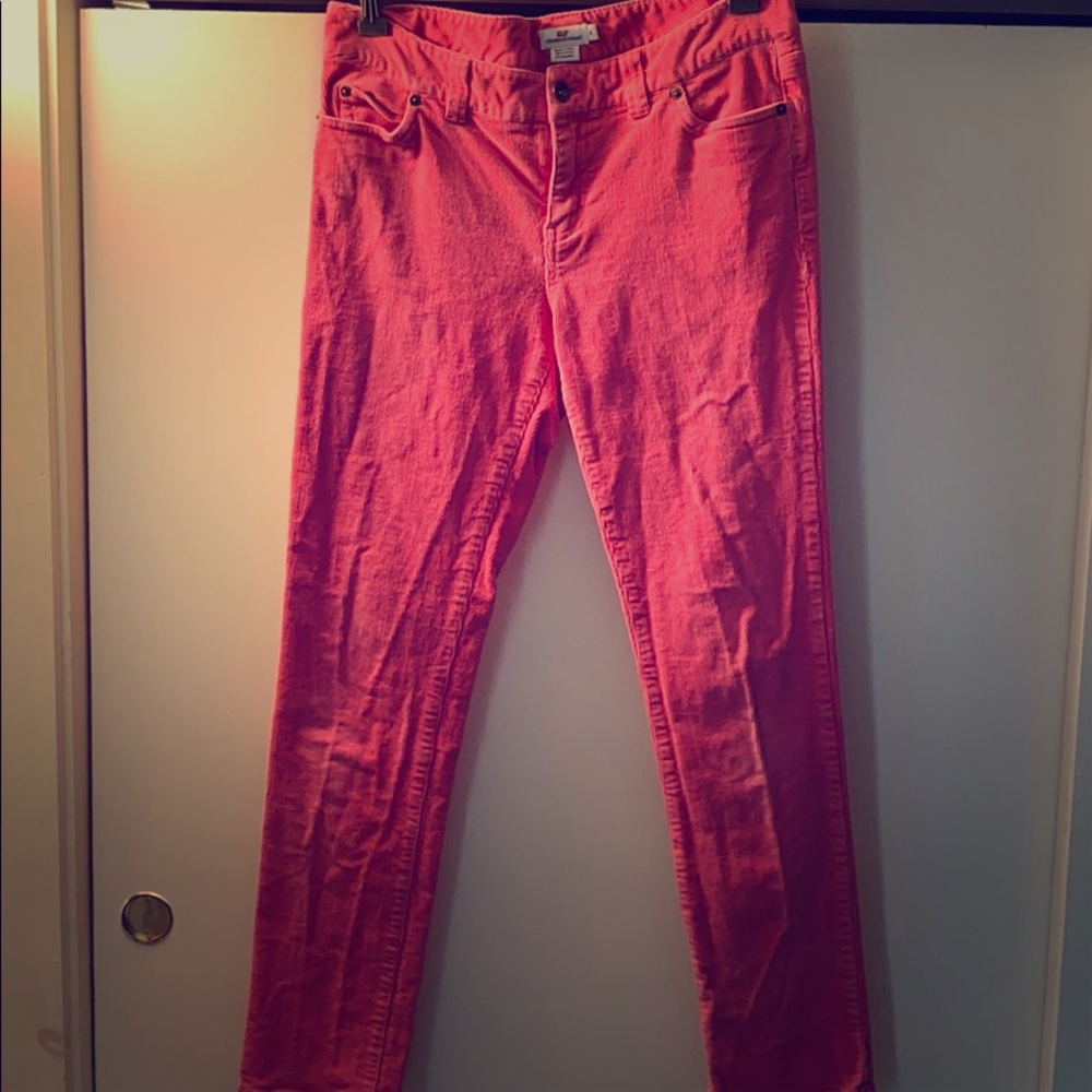 vineyard vines women’s pink corduroy pants size 8
